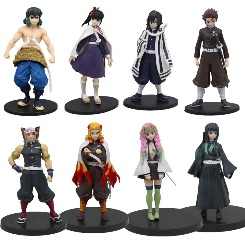 

Anime Demon Slayer Figure Kamado Tanjirou Nezuko Action Figures PVC Model Toys Zenitsu Figurine Inosuke Kimetsu No Yaiba Figura