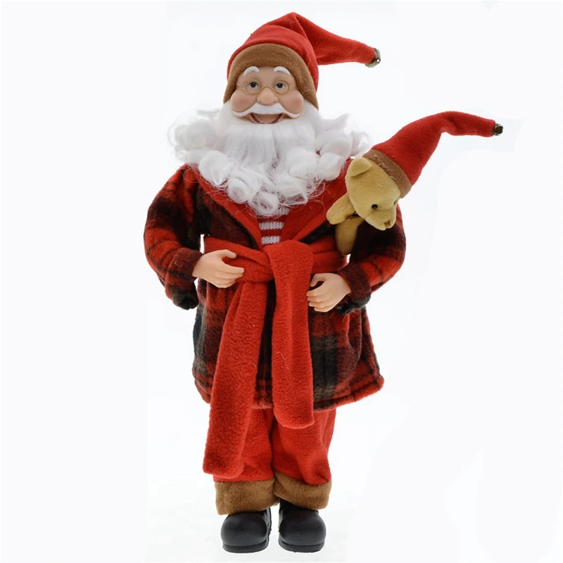 

Новогодние и рождественские украшения для дома, Санта-Клаус 45 см, детские подарки, украшения для окон в отеле, кофейни