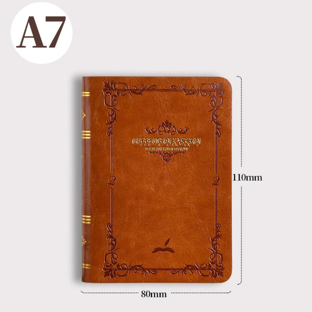 

Винтажный блокнот A6/A7 с золотым принтом, искусственная кожа