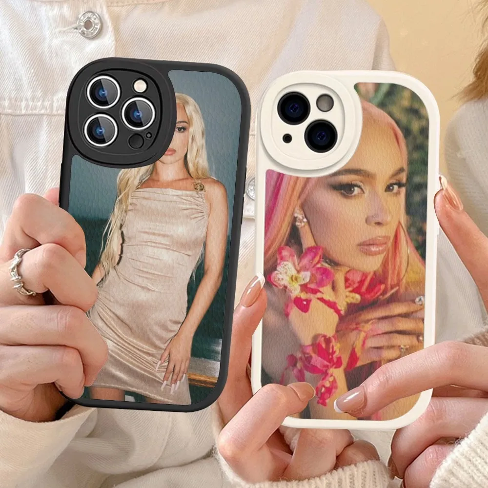 Чехол для телефона B-Bad Gyal Singer жесткий кожаный чехол iPhone 14 13 12 Mini 11 Pro Max Xs X Xr 7 8 Plus