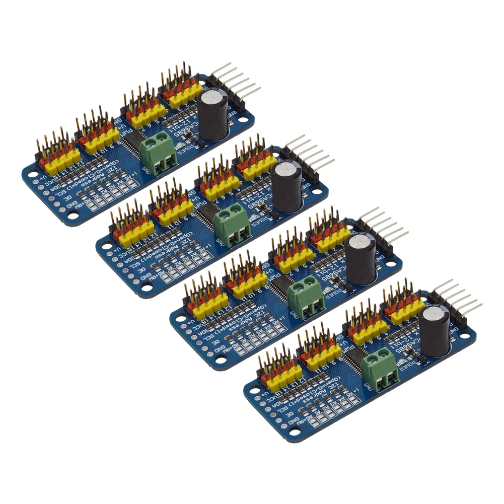 Фото Плата управления робототехникой для проектов Arduino: 16-канальный многофункциональный драйвер двигателя, регулятор напряжения, контроллер I2C №2