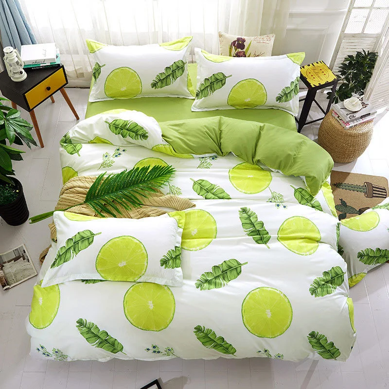 

Lemon Bedding Sets Girl Boy Kid Bed Cover Set Cartoon Duvet Cover Adult Child Bed Sheets And Pillowcases Comforter