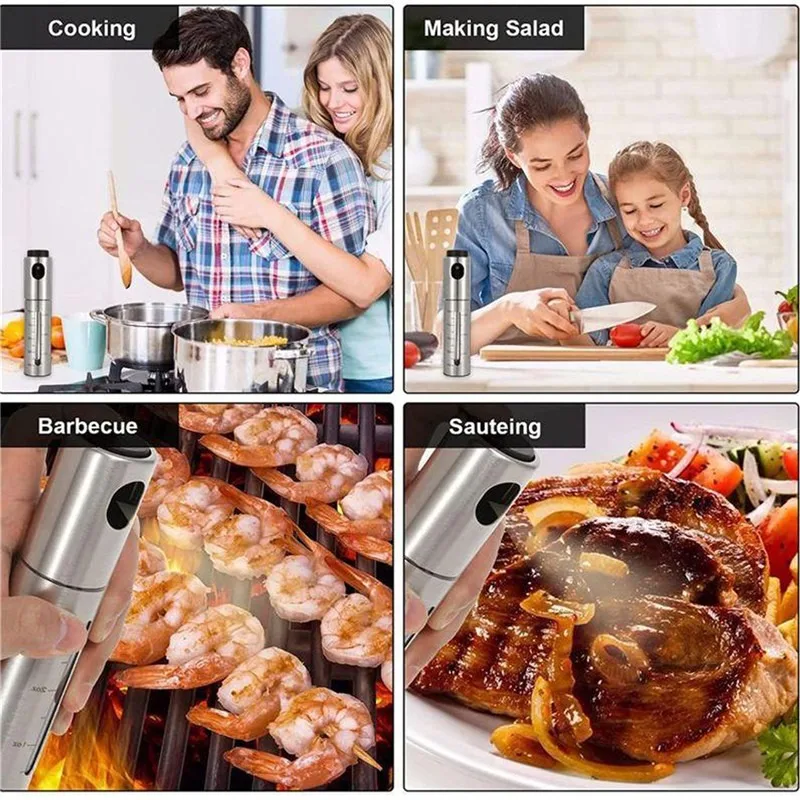 Распылитель оливкового масла для выпечки барбекю распылитель из нержавеющей