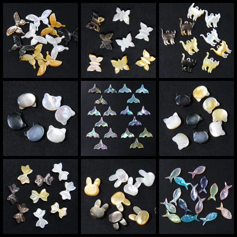 Подвеска из натуральной морской ракушки в форме животного кулон бисера швабры