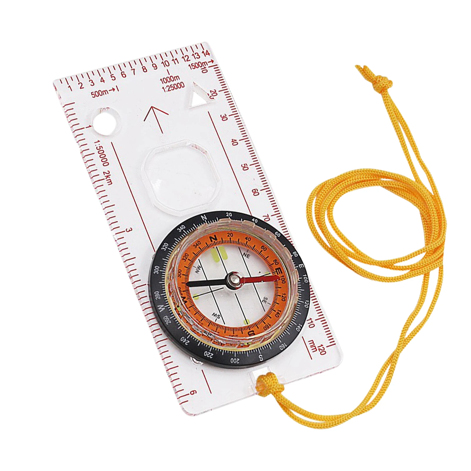

Outdoor Camping Hiking Transparent Plastic Compass Compass Proportional Footprint Travel Military Compass Tools Travel Kits