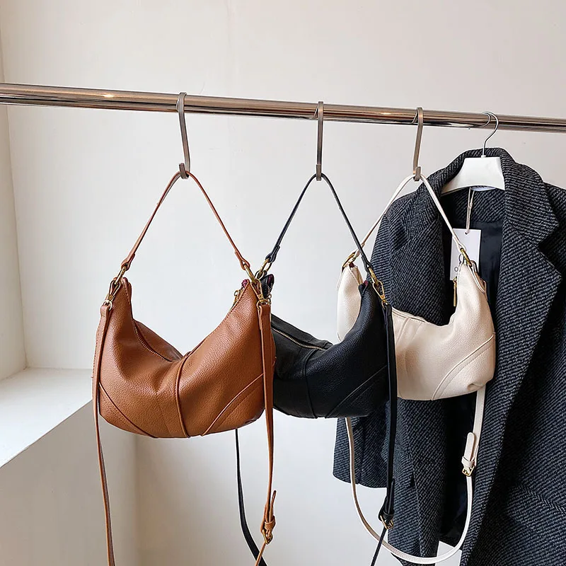 2023 Trendy Shoulder Side Bags for Women Winter Trend Fashion Simple Soft Leather Crossbody Bag Handbags and Purses High Quality