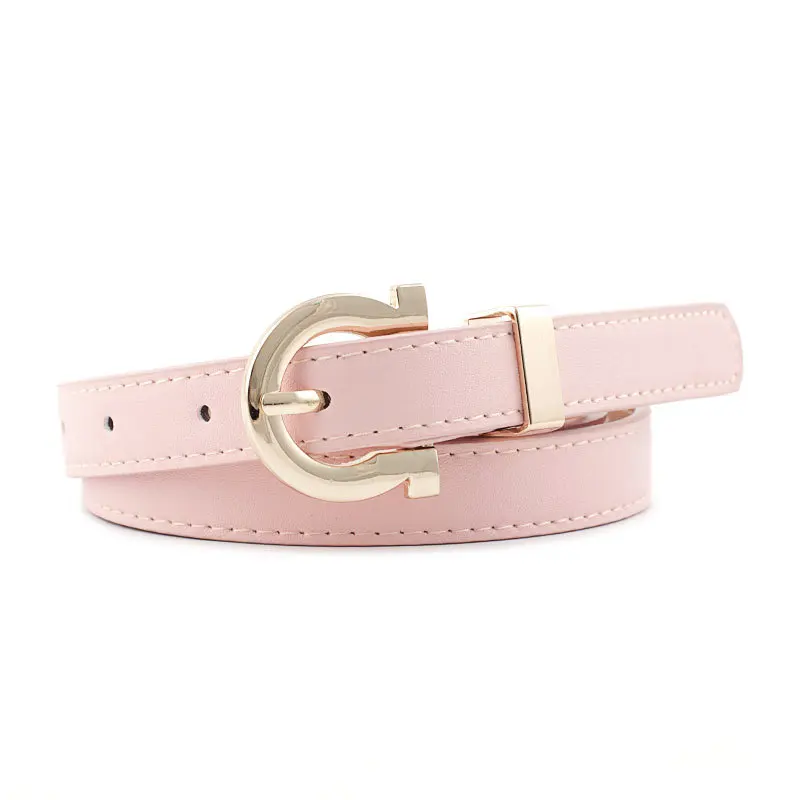 New Belt Women's All-Match Pin Buckle Fashion Candy Color Decorative Thin Belts Ladies Dress Jeans Waistband