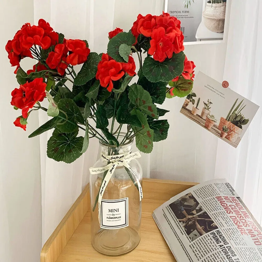

Arrangement Decorate Silk Flower Photography Scenery Begonia Flower Pseudo Plant Artificial Flower Artificial Geranium