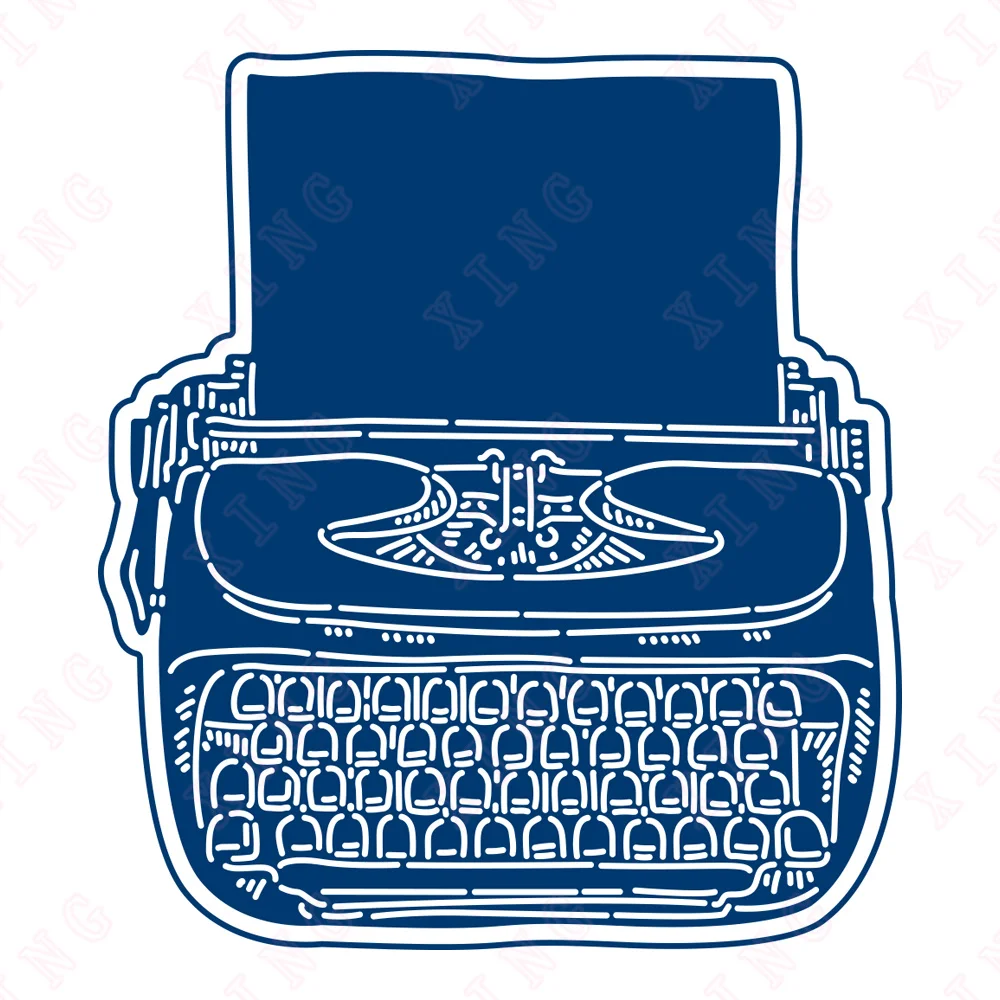 

New Scrapbook Album Decoration Embossed Mold 2023 Diy Greeting Card Handmade Craft Quirky Typewritter Die Set Metal Cutting Dies