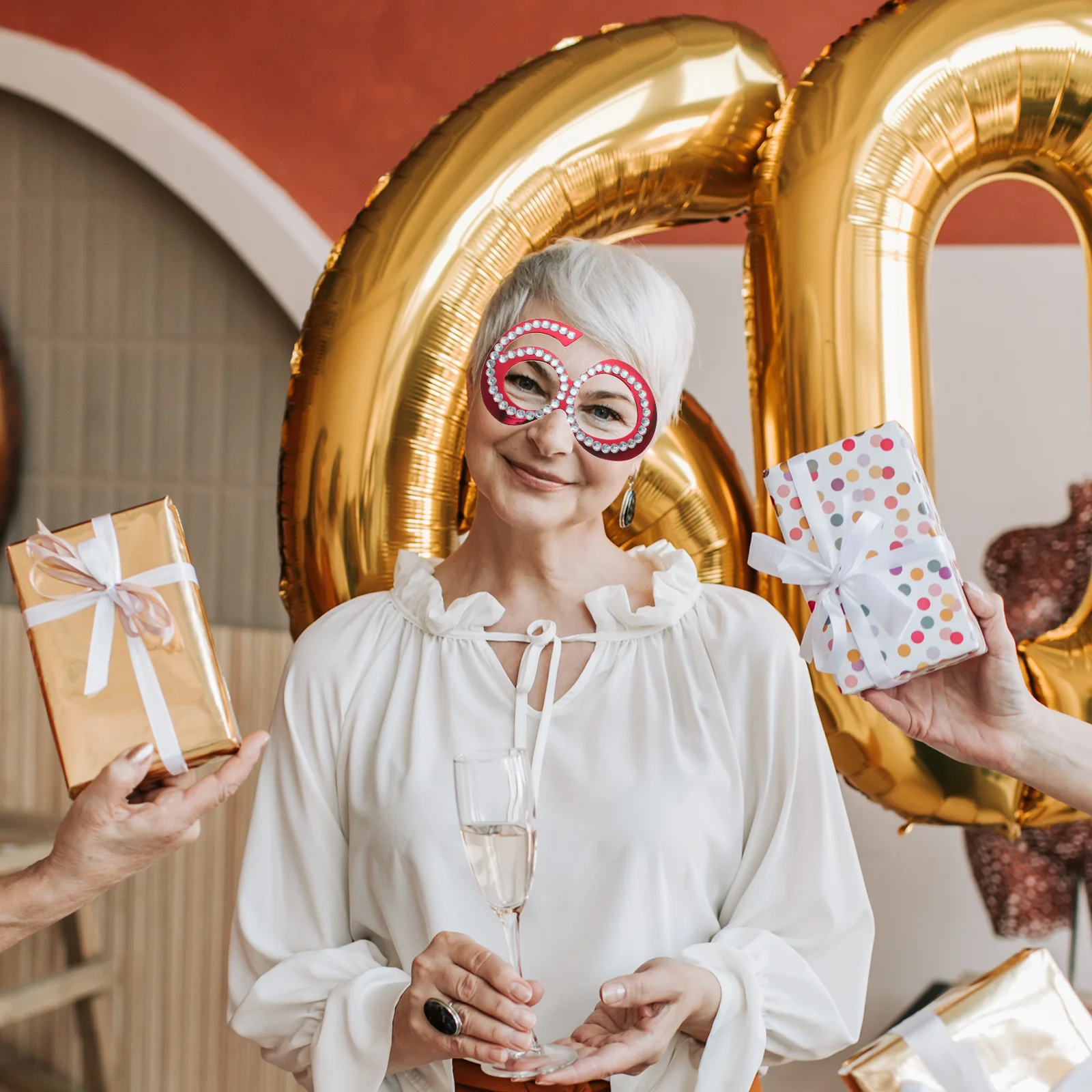 Очки на день рождения винтажный декор принадлежности для оправы глаз неоновые