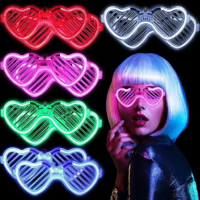

10PC Mixed Color LED Glasses Luminous Props Bar Cool Bounce Di Luminous Props Gathering Atmosphere Light Source