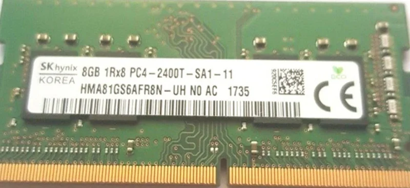 

RAM HMA81GS6AFR8N-UH DDR4 Notebook 8G 1Rx8 PC4-2400T SODIM
