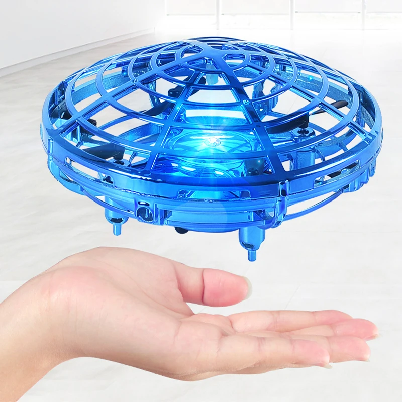 

Mini Flying UFO RC drone Infraed Hand Sensing Helicopter Anti-collision Aircraft Flayaball Induction Quadcopter dron Kids Toys