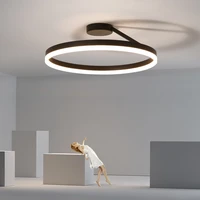 modern led restaurant ceiling light nordic designer simple single circle whiteblack ceiling lamp bedroom kitchen home lighting