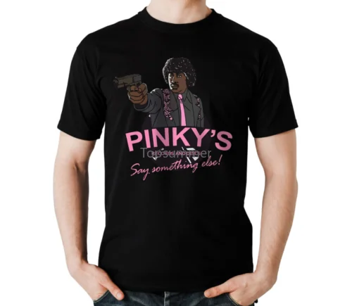 

Pinky Say Something Else Next Friday Movie Pulp Fiction Pose T-Shirt Cotton Tee