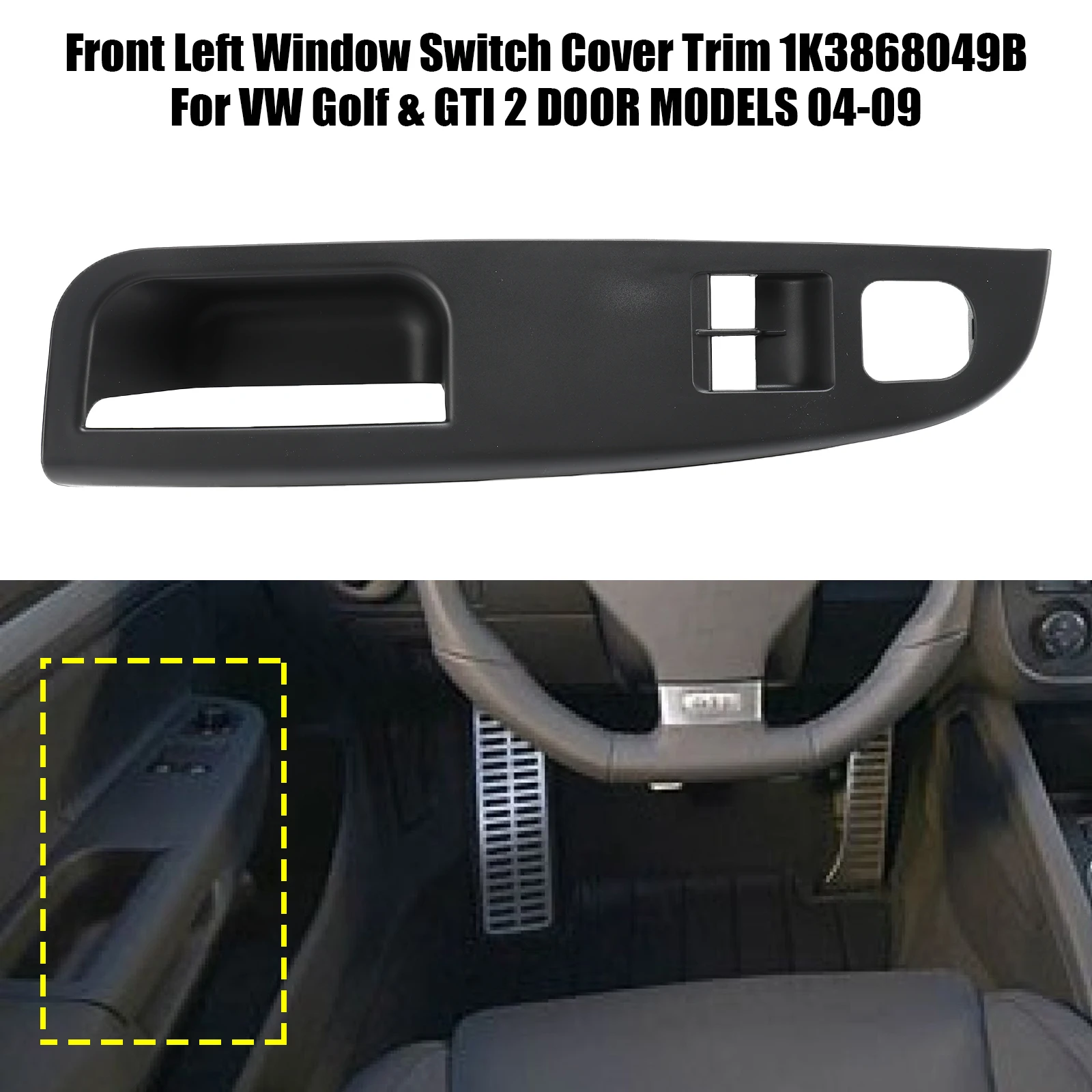 

Крышка переключателя переднего левого окна Artudatech для VW Golf & GTI 2, дверные модели 04-09, автомобильные аксессуары