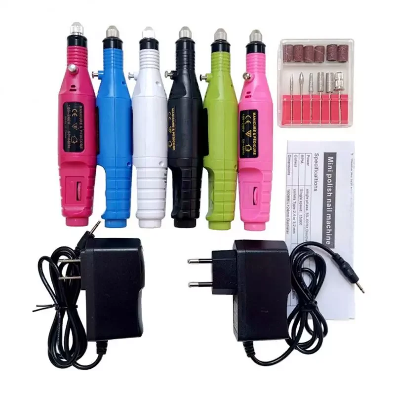 

2023NEW Professional Nail Polisher Box Mini Pen Type Plug-in Nail Manicure Milling Cutter Set Polisher With High Powe