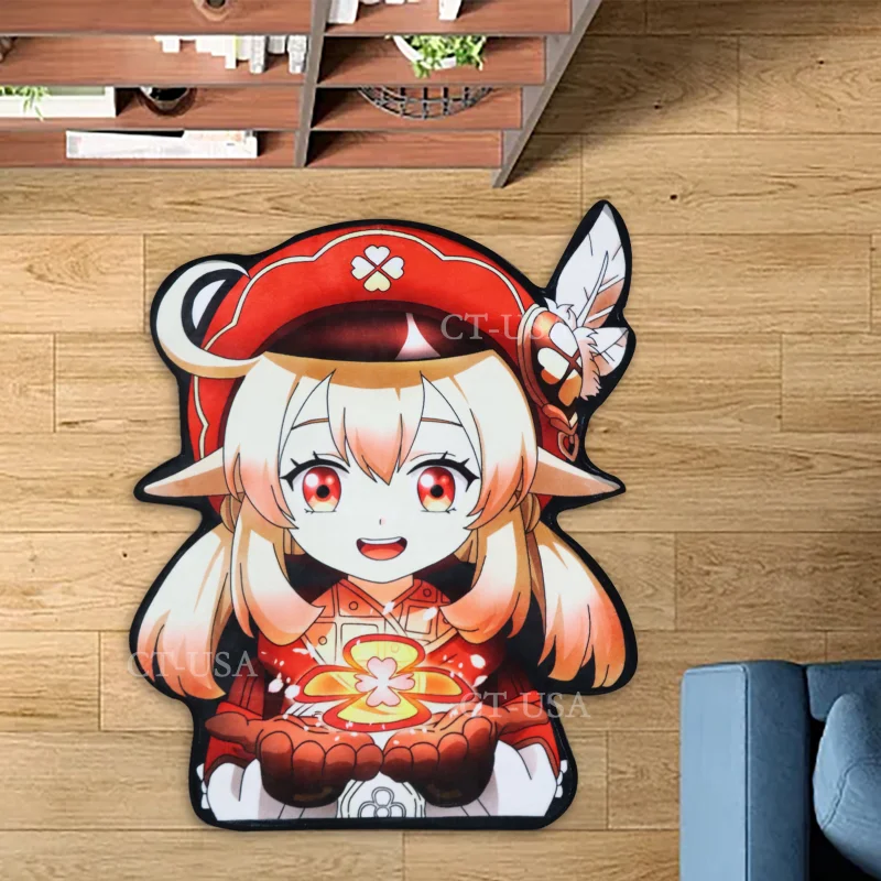 

Anime Genshin Impact Klee Rugs Decorate Room Carpet Home Decor Mat Sofa Bedroom Bedside Non-Slip Rug Gift