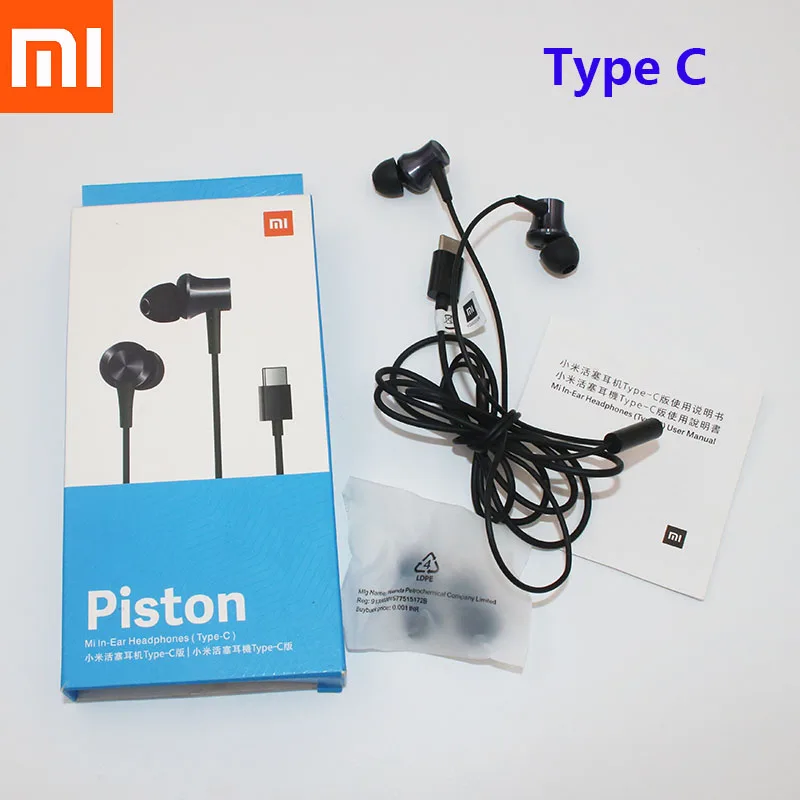 Xiaomi USB Type C Earphone Piston 3 Sport Fresh In-ear Headsets Wired With Mic For MI 13 12T 11 10 12S Ultra 10T 10S 9 8 Pro F4