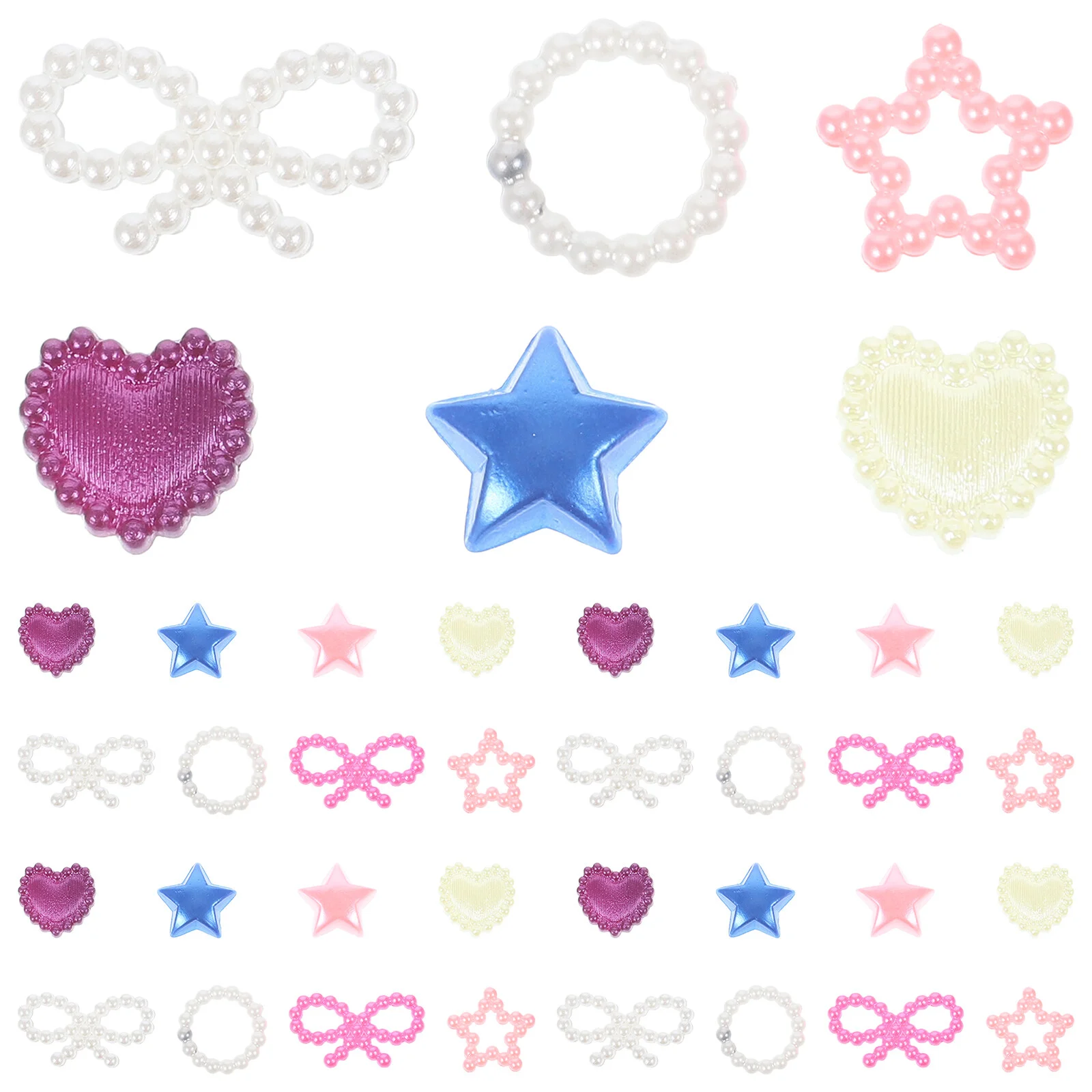 

Nail Pearls Decorations Pearl Heart Nail Charms Embellishments Crafting Jewels Crafts Jewelry Making Flat Back