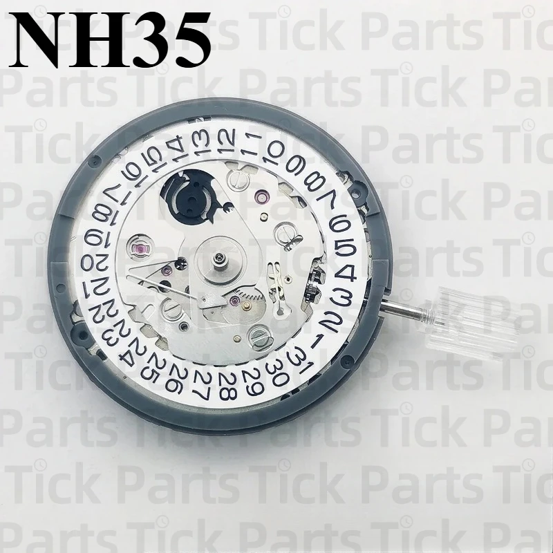 Японский высококачественный механический механизм NH35A 3-часовое белое колесо
