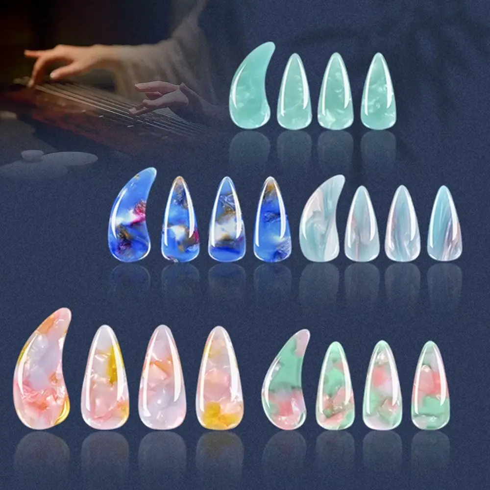 8 шт. портативные целлулоидные палочки для большого пальца гладкие тона