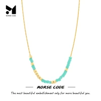 mc s925 sterling silver necklace boho beaded ladies clavicle necklaces for women girls exquisite silver fine jewelry gift chains