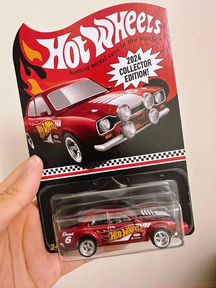 Фото Оригинальный Hot Wheels '70 Ford Escort Rs1600, эксклюзивная коллекционная версия, литой автомобиль, 1/64, модель автомобиля, детская коллекция игрушек №5