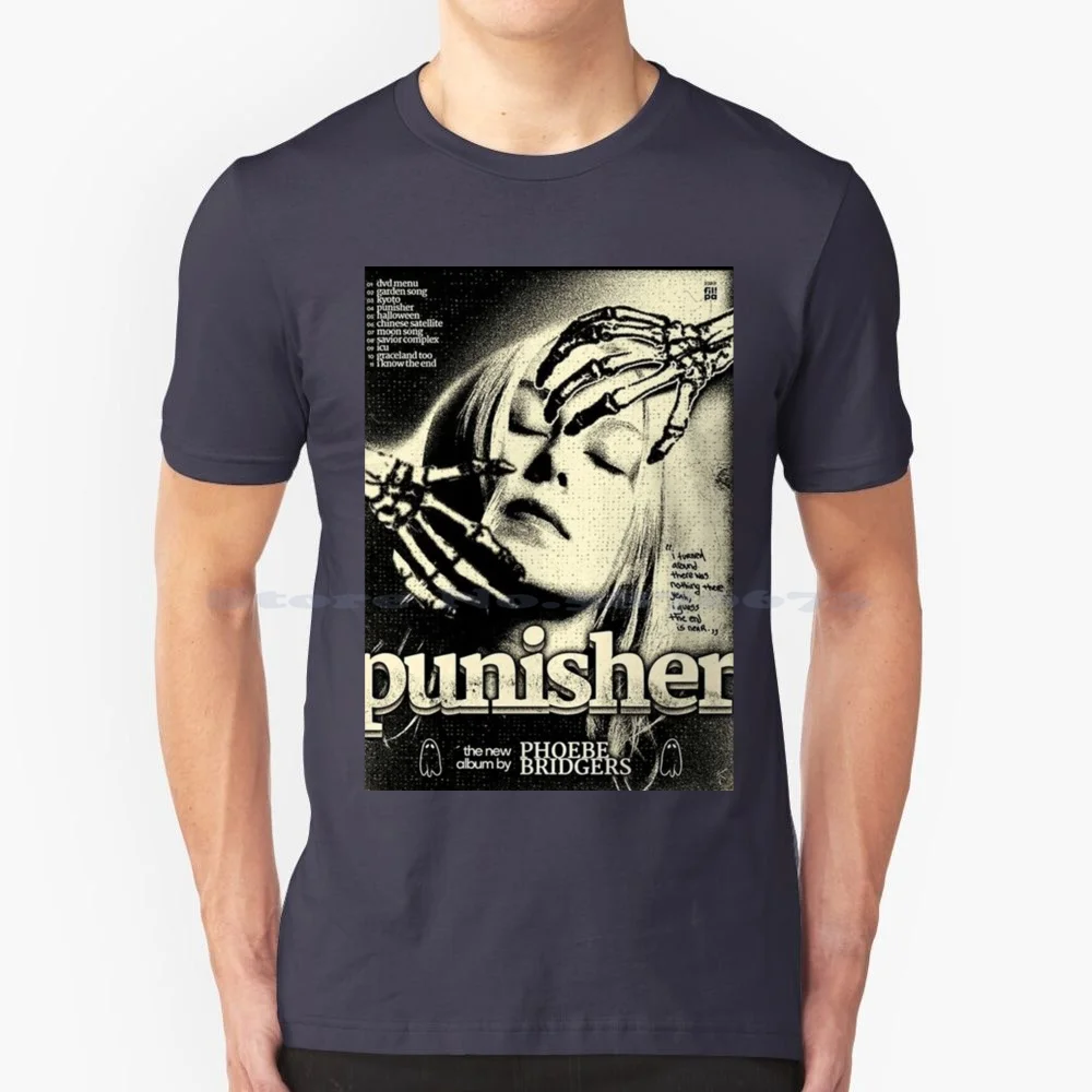 Футболка Phoebe Bridgers Punisher 100% хлопчатобумажная футболка Фиби Бриджер фармацевтика