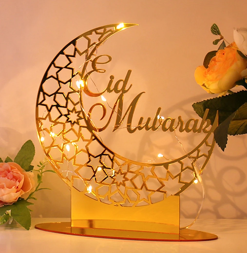 

DIY EID Мубарак акриловое украшение украшения для Рамадана для дома Исламские мусульманские Вечерние Eid Мубарак Декор Рамадан Карим подарок