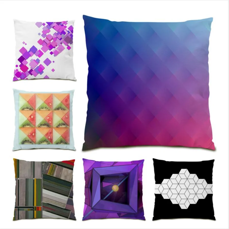 

Throw Pillow Covers Poster Stripes Plaids Cushion Cover 45x45 Geometric Living Room Decoration Line Abstract Sofa Square E0630