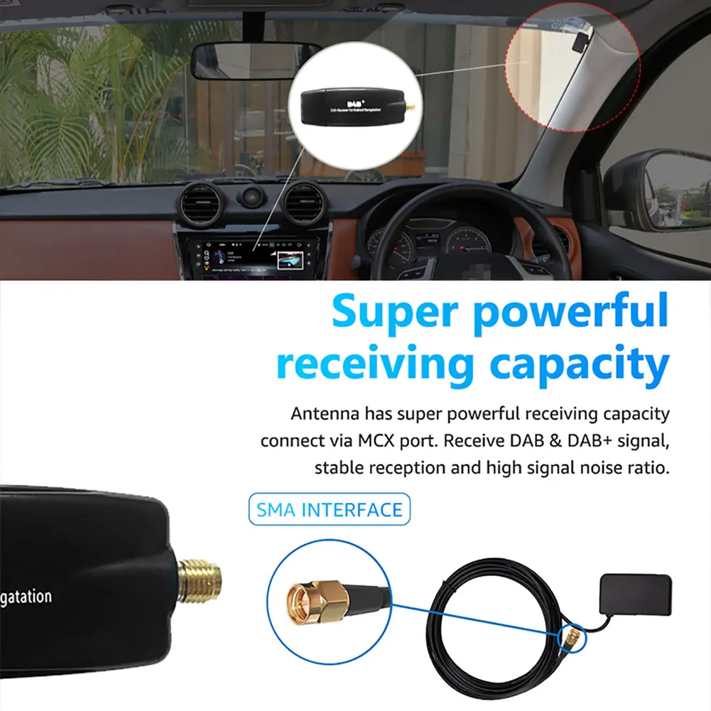 

Автомобильная цифровая радиоустановка DAB + антенна для автомобильного радио приемник USB-интерфейс портативный для Android 5,1 и выше автомобильн...