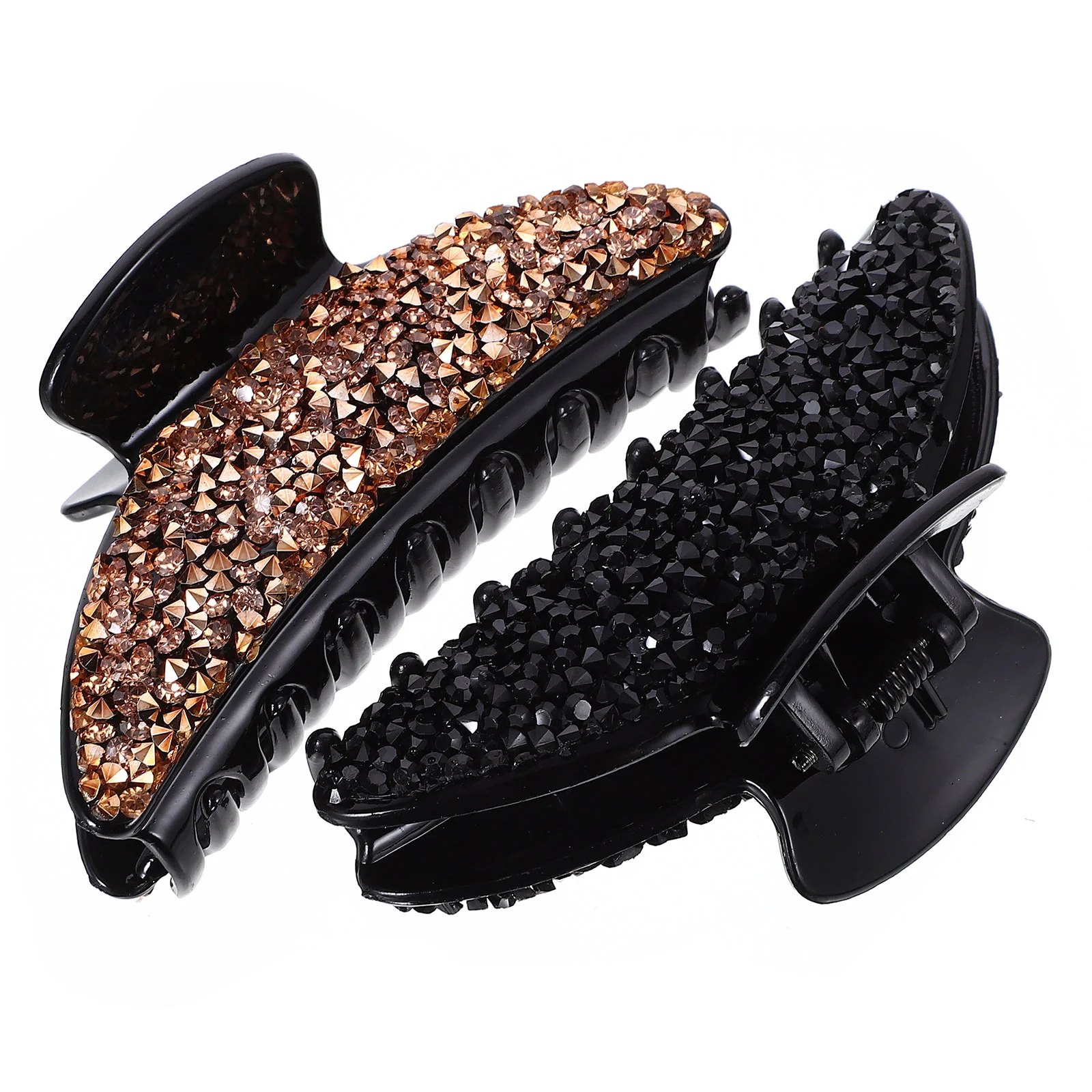 

2 Pcs Rhinestones Girl Child Hair Accessories Large Claw Clips Thick Women