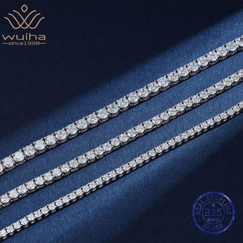 WUIHA хип-хоп рок-рэпер 100% стерлинговое серебро 925 пробы лабораторный сапфир