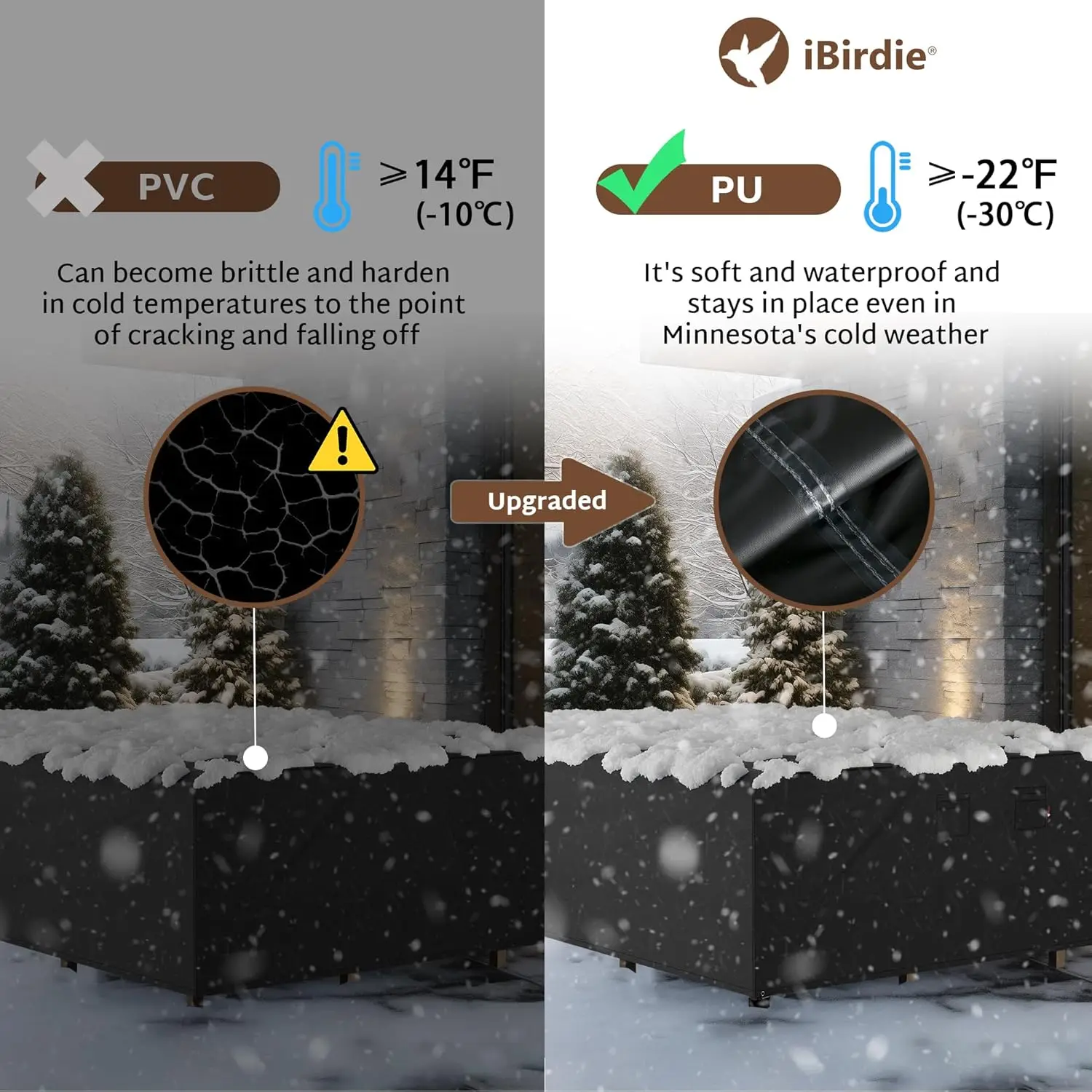 Уличный набор мебели для патио 126x63 дюйма водонепроницаемый погодостойкий