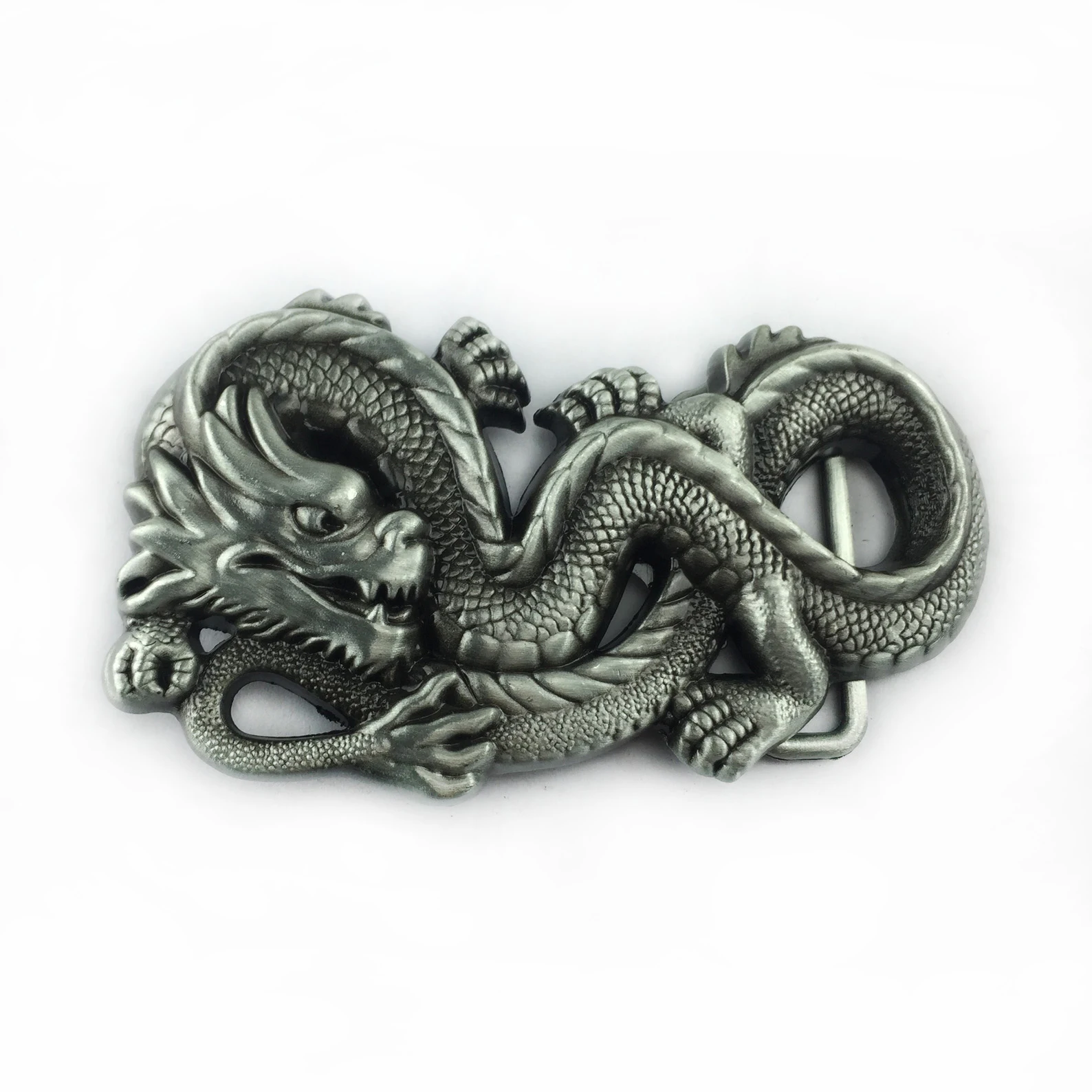 Фото WesBuck Brand Dragon, новая винтажная пряжка для ремня в стиле вестерн, начальная винтажная ковбойская родео, серебряная большая пряжка для ремня для мужчин и женщин №3