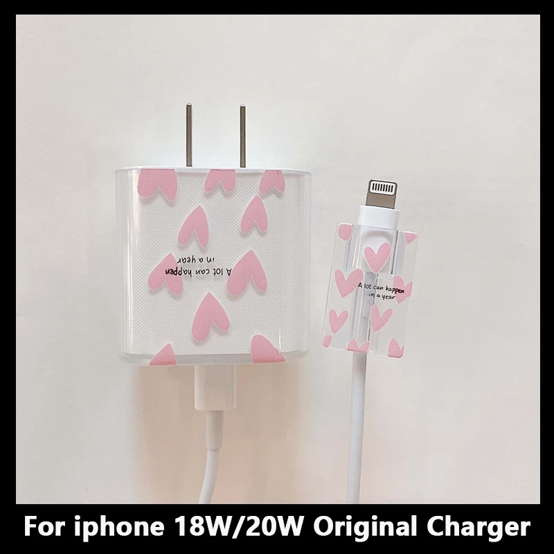 

Cute USB Cable Protector For iphone 11 12 13 14 18W 20W Fast Charger Protection Cover Winder Spiral Cable Data Line Protective
