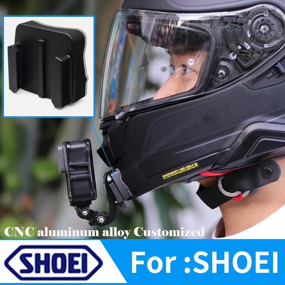 SHOEI GT Air 2 X15 X14 Z8Customized CNC Aluminium Helmet Chin Mount for GoPro Insta360 DJI Motorcycle Camera Helmets Accessories