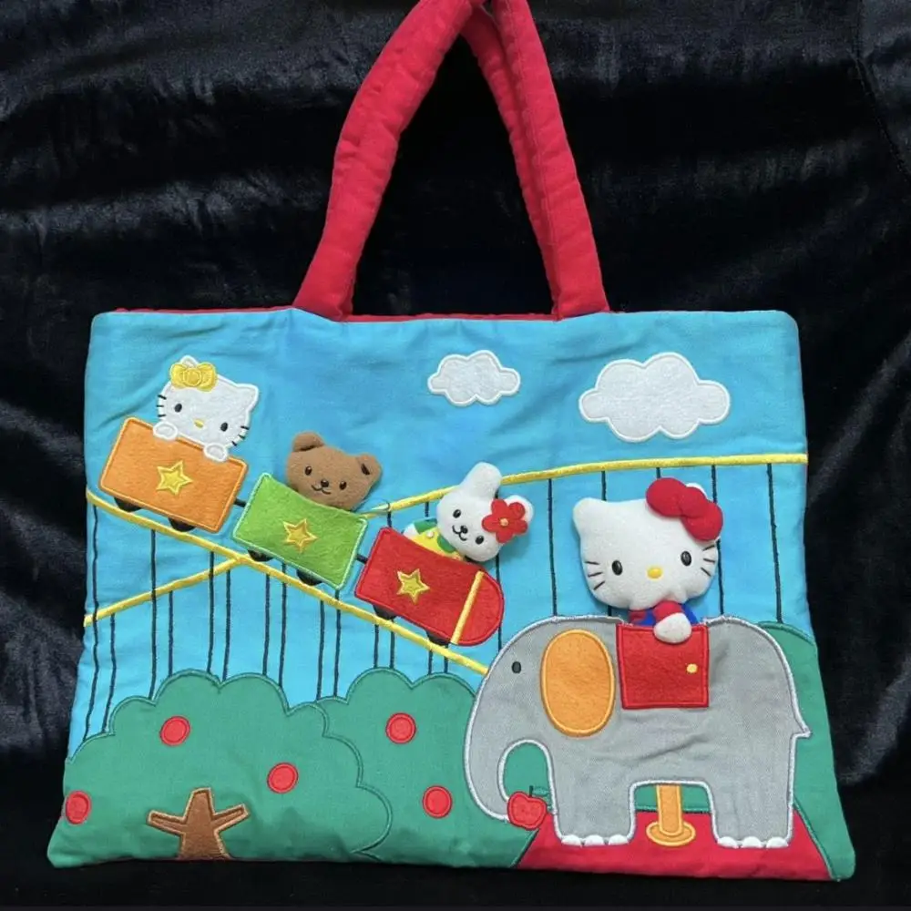

Cartoon Sanrios Bag Hello Kittys Kawaii Cute Fun Roller Coaster Handbag Computer Bag Shoulder Bag Storage Bag Children's Gift
