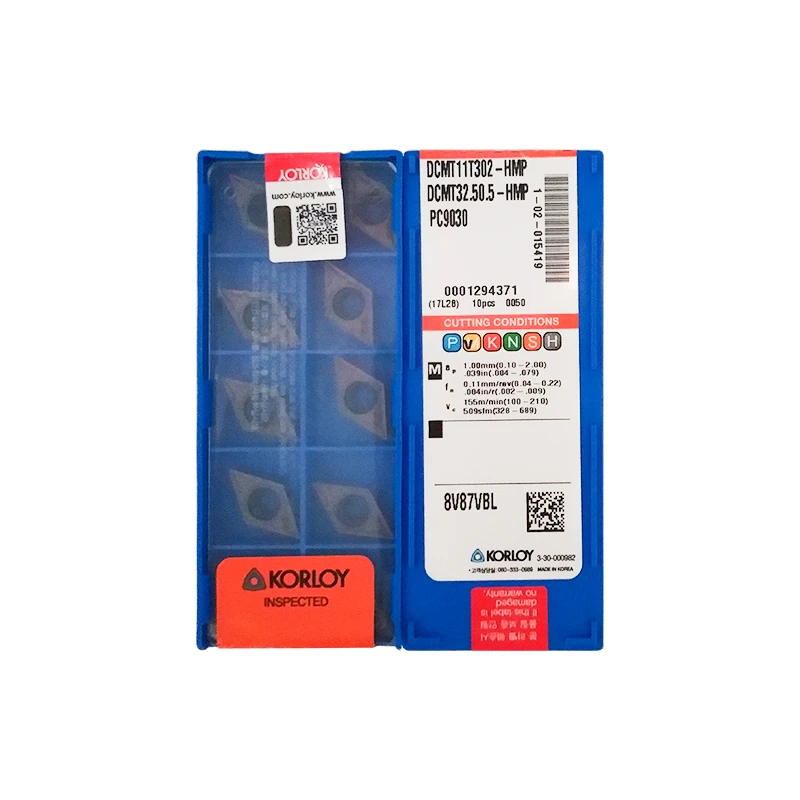10 шт. KORLOY Оригинальный DCMT 070204 070208 DCMT11T302 DCMT11T304 DCMT11T308 HMP NC3020 NC3030 NC3120 PC9030 Токарные