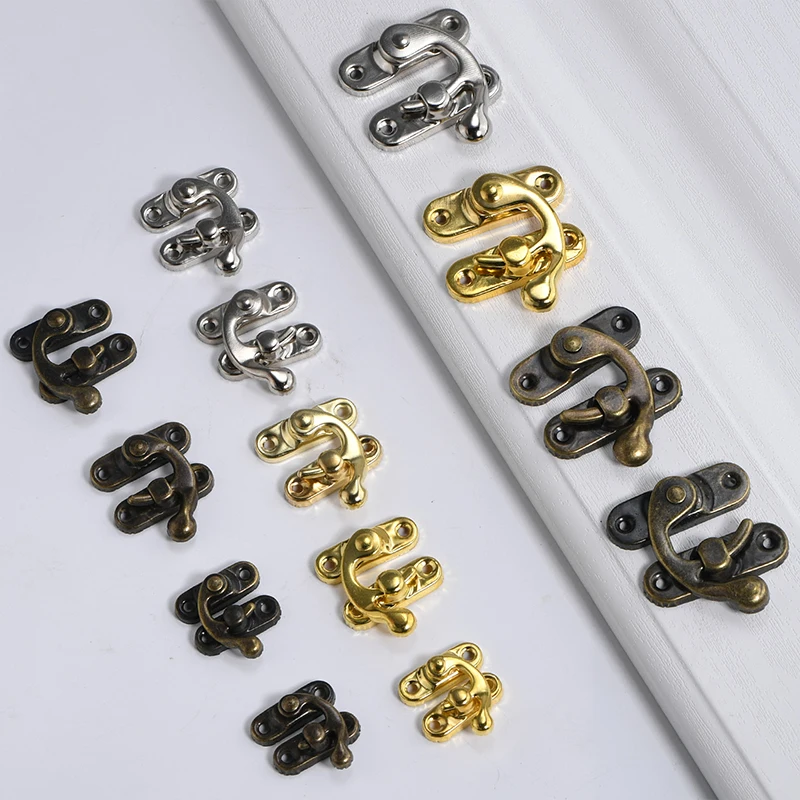 

10pcs 27*32mm Bronze Tower Buckle Packing Box Accessories Wooden Box Buckle Buckle Lock Hook Small Lock Hook