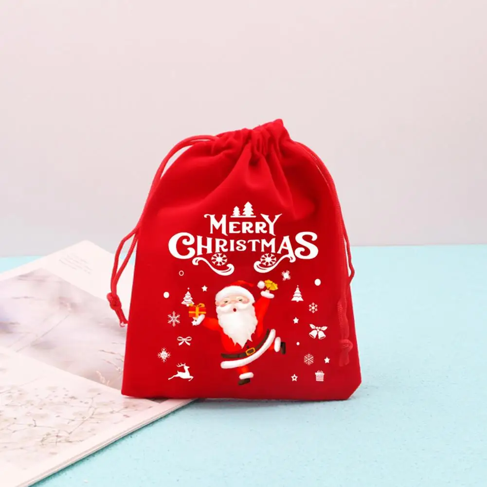 

Candy Bags Exquisite Christmas Candy Gift Bags 20pcs Drawstring Pouches with Rich Colors Patterns for Festive Storage