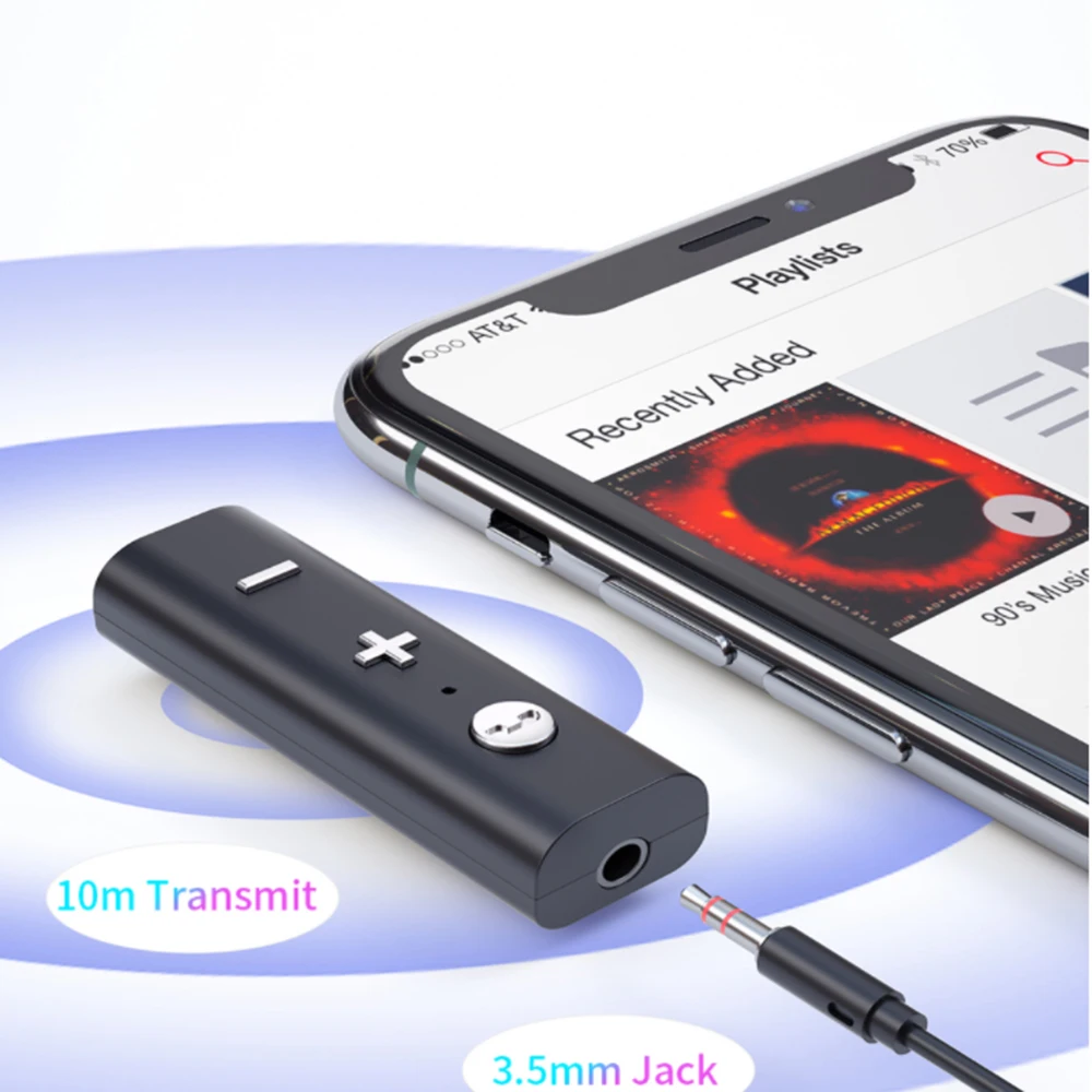 

​Bluetooth-compatible 5.0 Receiver For 3.5mm Jack Earphone Wireless Adapter Aux Audio Music Transmitter For Headphone