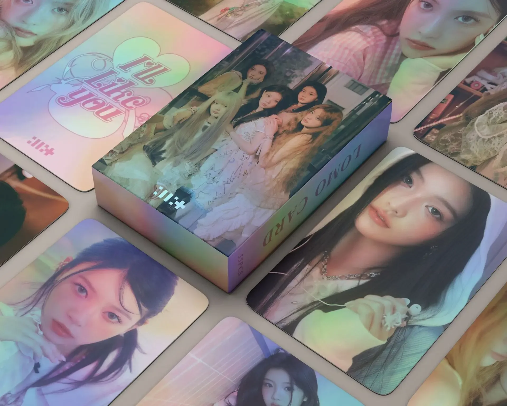 55 шт. Idol ILLIT Lomo Cards новый альбом я люблю тебя высококачественные фотокарточки YUNAH