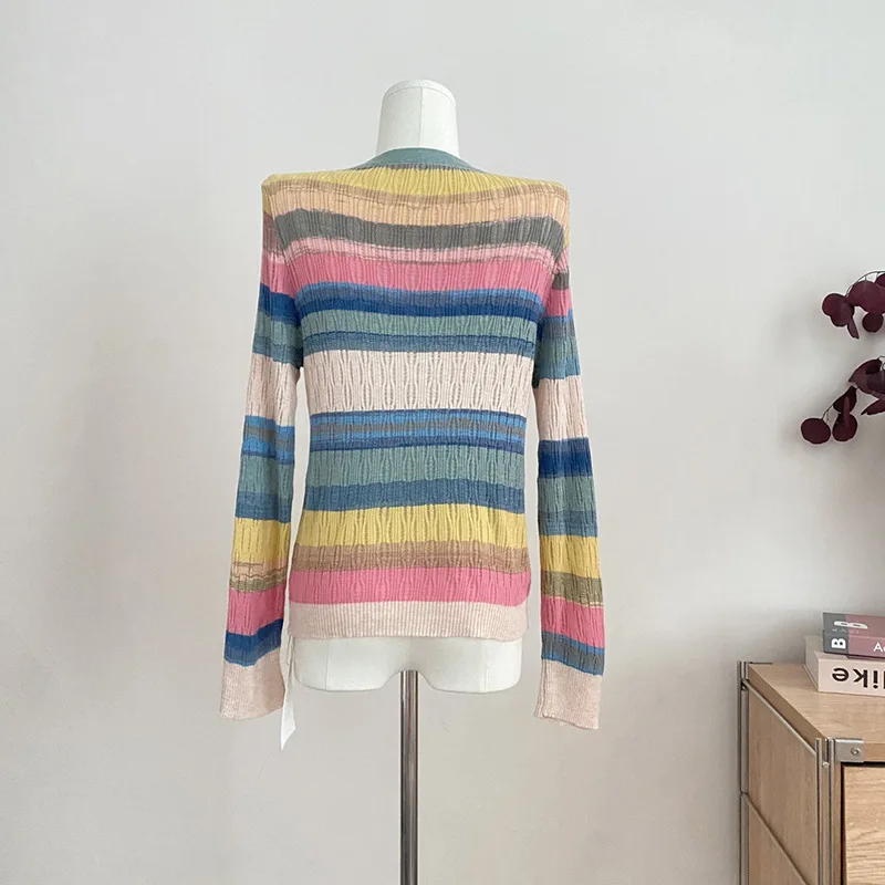 [ZOCI] Женский вязаный кардиган с вышивкой осенняя верхняя одежда 2024 мягкая липкая