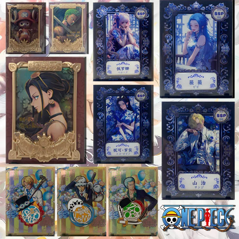 Фото Kabago ONE PIECE SSP EI card Monkey D. Luffy BROOK Roronoa Zoro Sabo Perona Nefertari D. Коллекция игрушек для мальчиков Vivi, подарки на день рождения №1