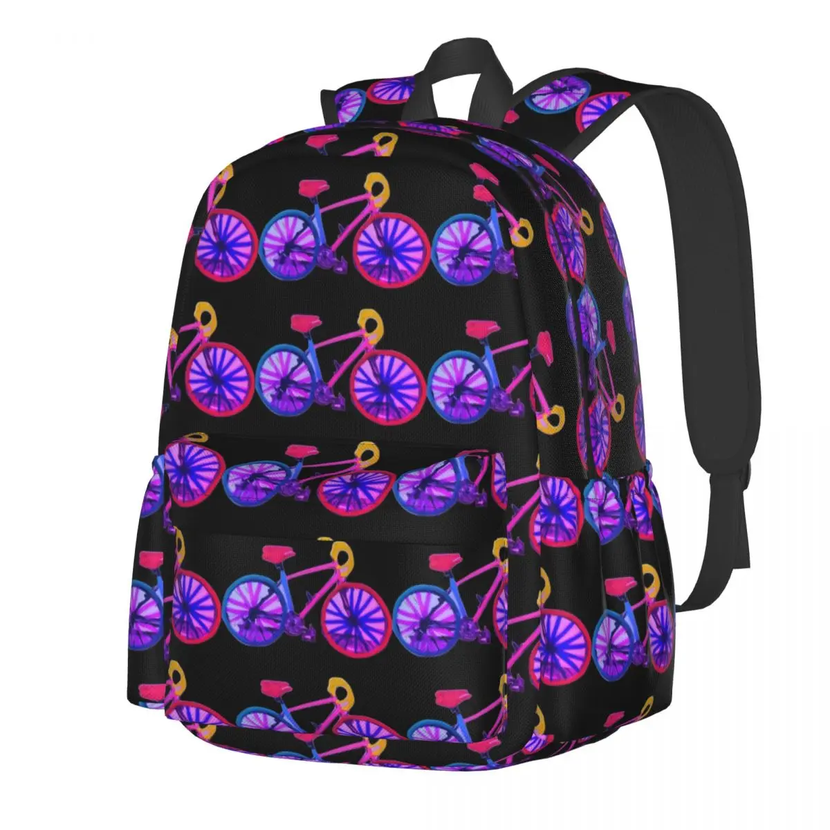 

Bicycles Cycling Backpack Purple Black Red Daily Backpacks Unisex Custom Big School Bags Modern Rucksack
