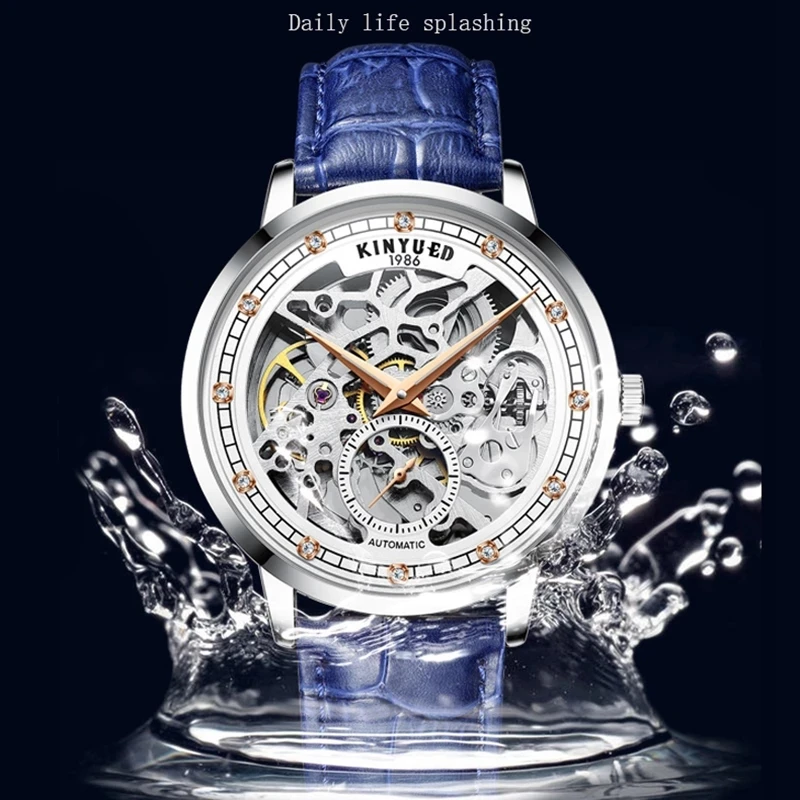 KINYUED Mechanical Lovers Watches Automatic Women Watch Men Waterproof Fashion Brand Couples Wristwatches Relojes Para Hombres