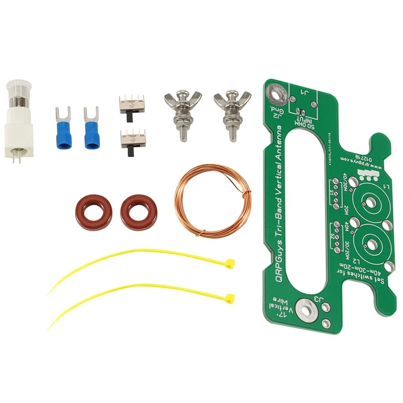 

Hot Parts Portable 10W 40-30-20M Portable Tri-Band Vertical Antenna DIY