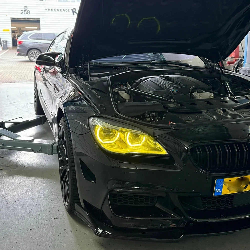 Фото Для BMW серии 6, M6 F12 F13 F06 CSL, желтые DRL светодиодные панели «ангельские глазки» 7394901   Дневные ходовые огни 63117394902 №1